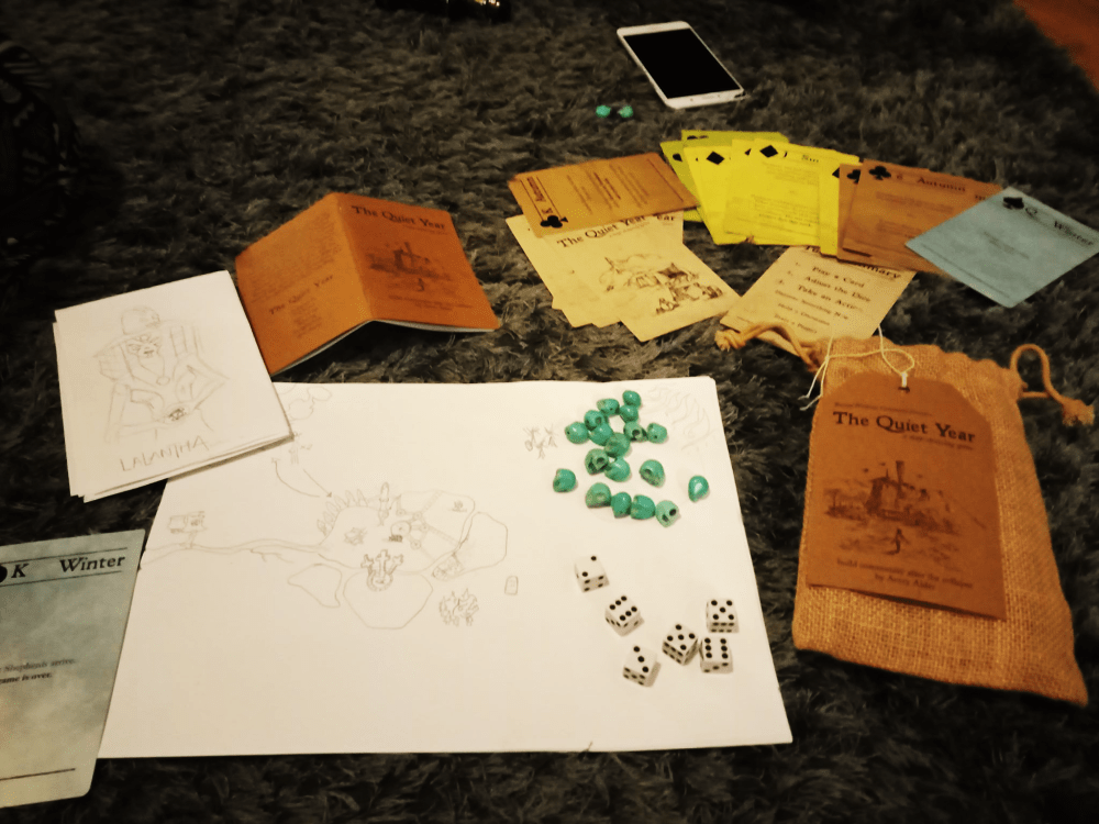 The quiet year map and spread